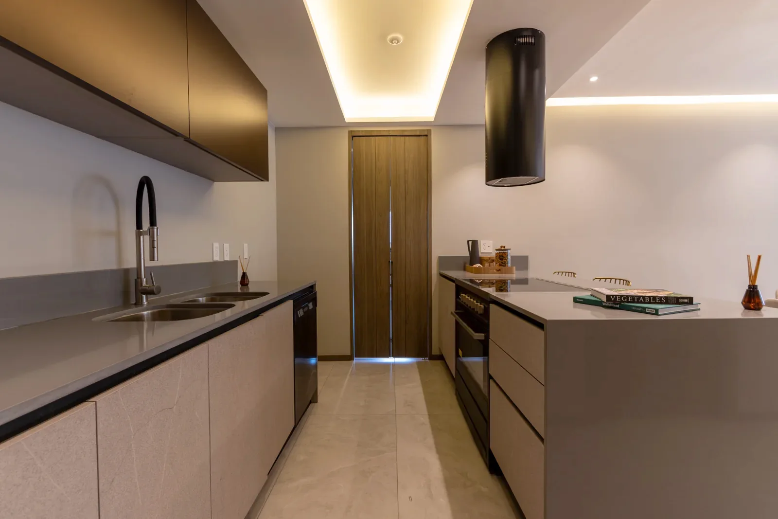 Cocina del departamento muestra Brelia